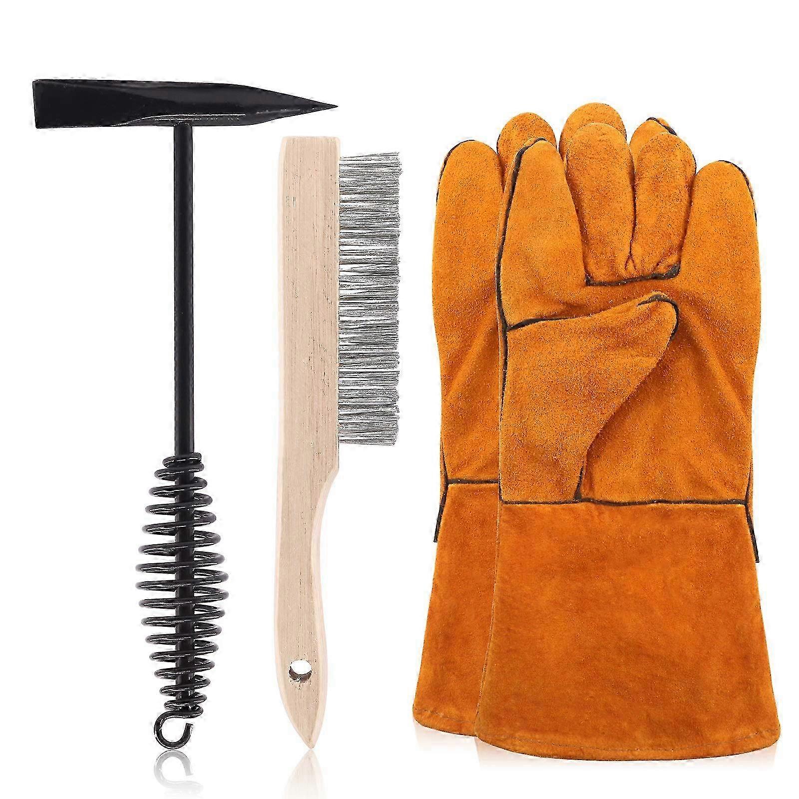 4-Piece Welding Slag Removal Scraping Wire Brush Set