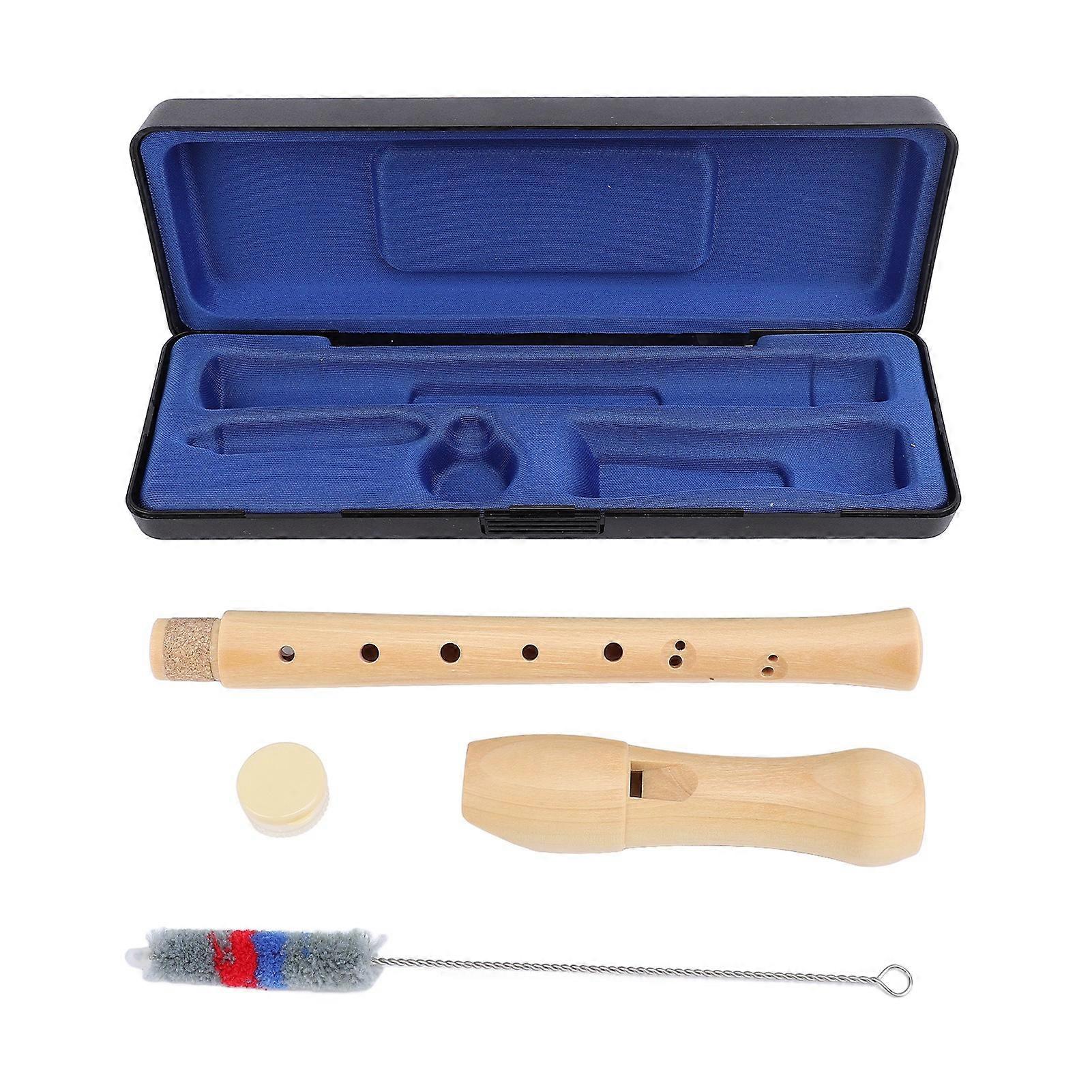 Soprano Recorder 8 Holes C Key Maple Wood Recorder Instrument for Children Beginner English Style