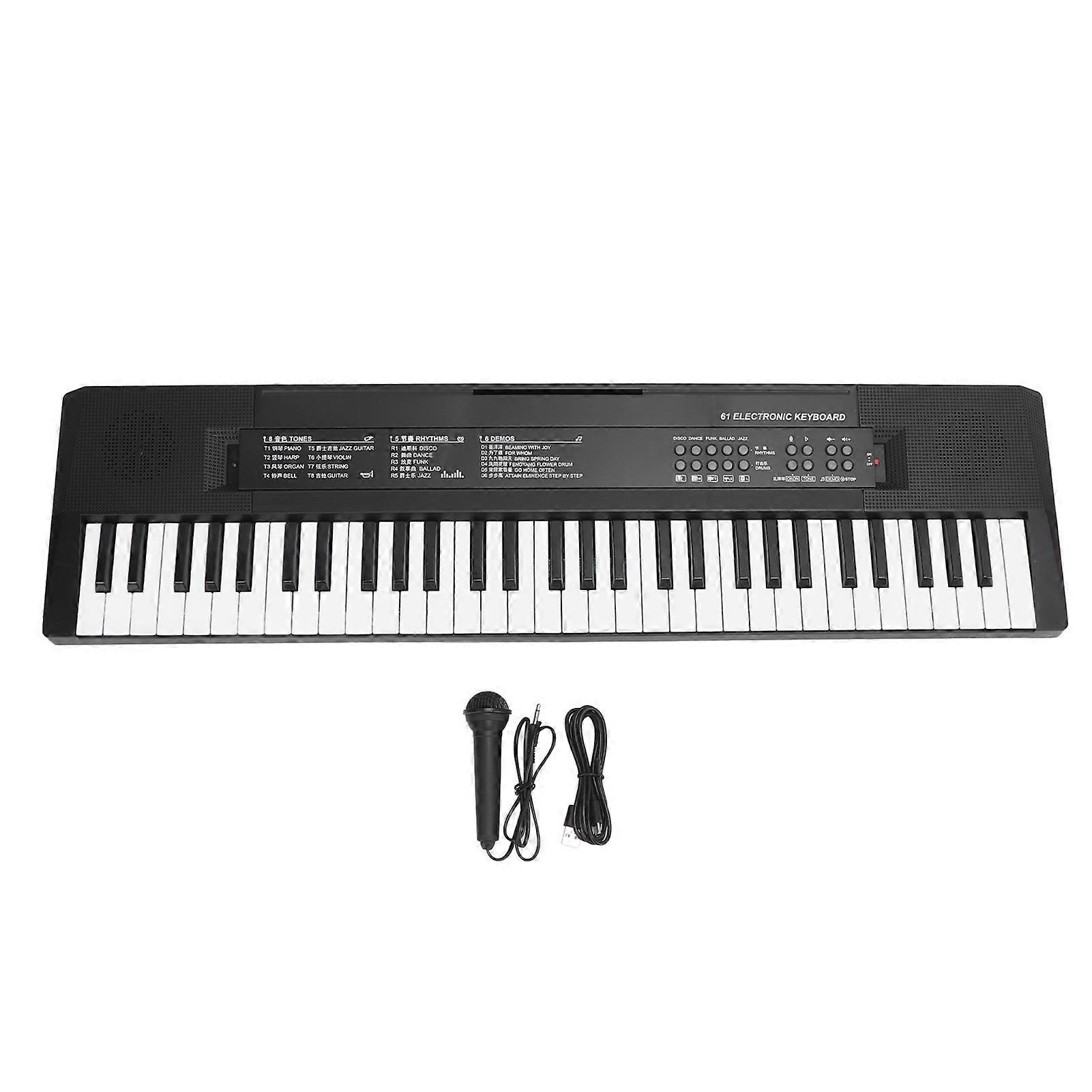 61 Keys Soft Plastic Piano Keyboard, Portable and Compact, for Kids Over 3 Years Old