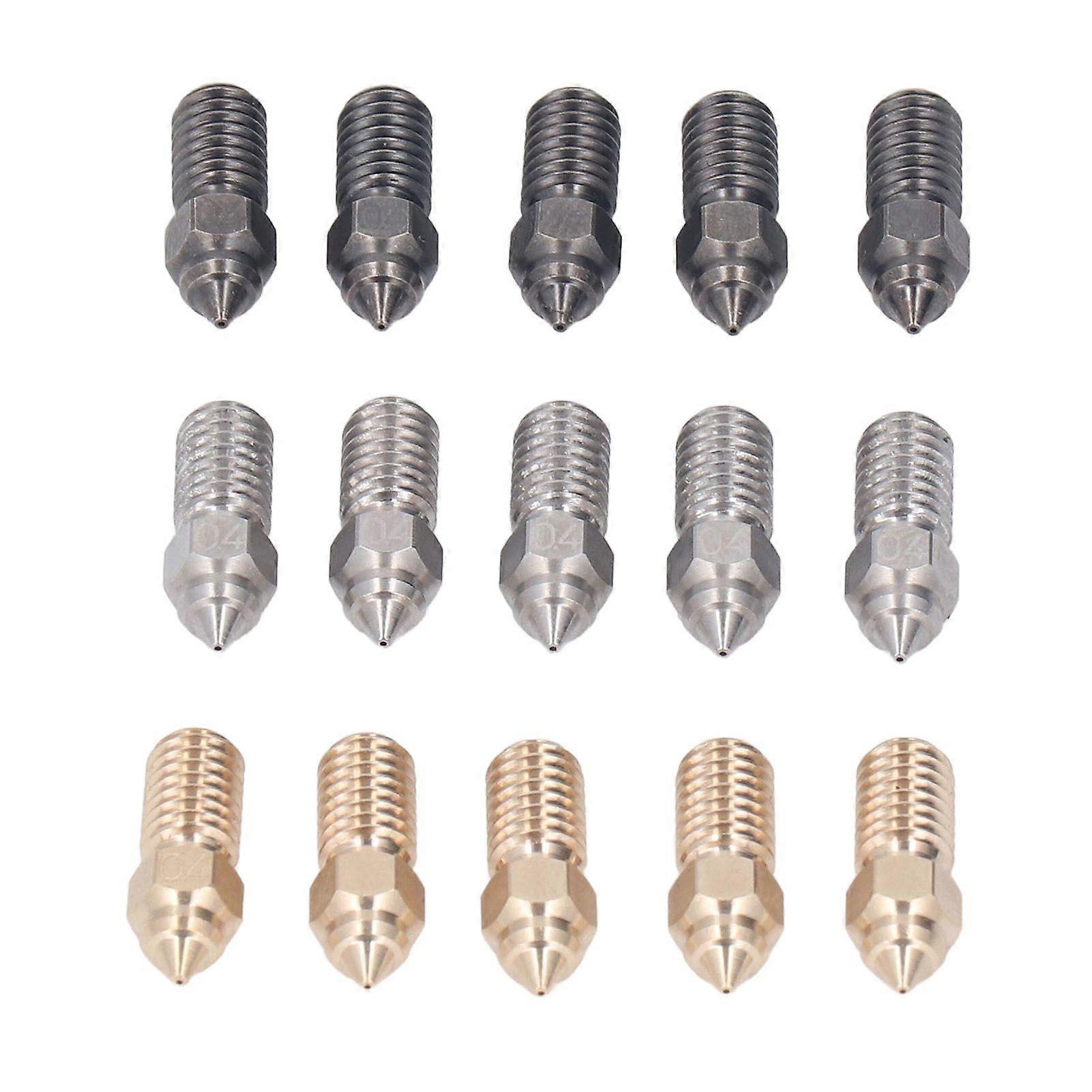 High quality (15-piece set) Neptune 4 High-speed 3D printing nozzle 0.4 mm