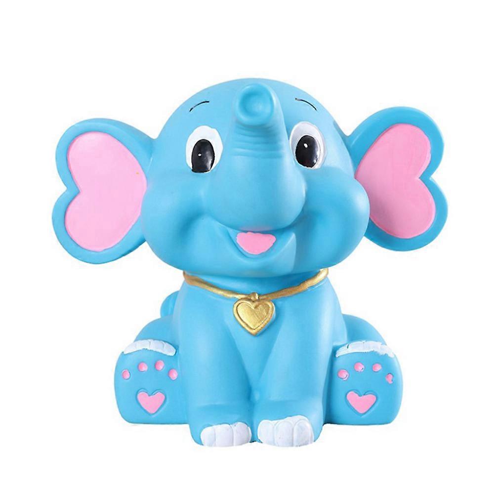 Child's Piggy Bank Safe, Engaging Resin Crafted Elephant for Teaching Financial Skills