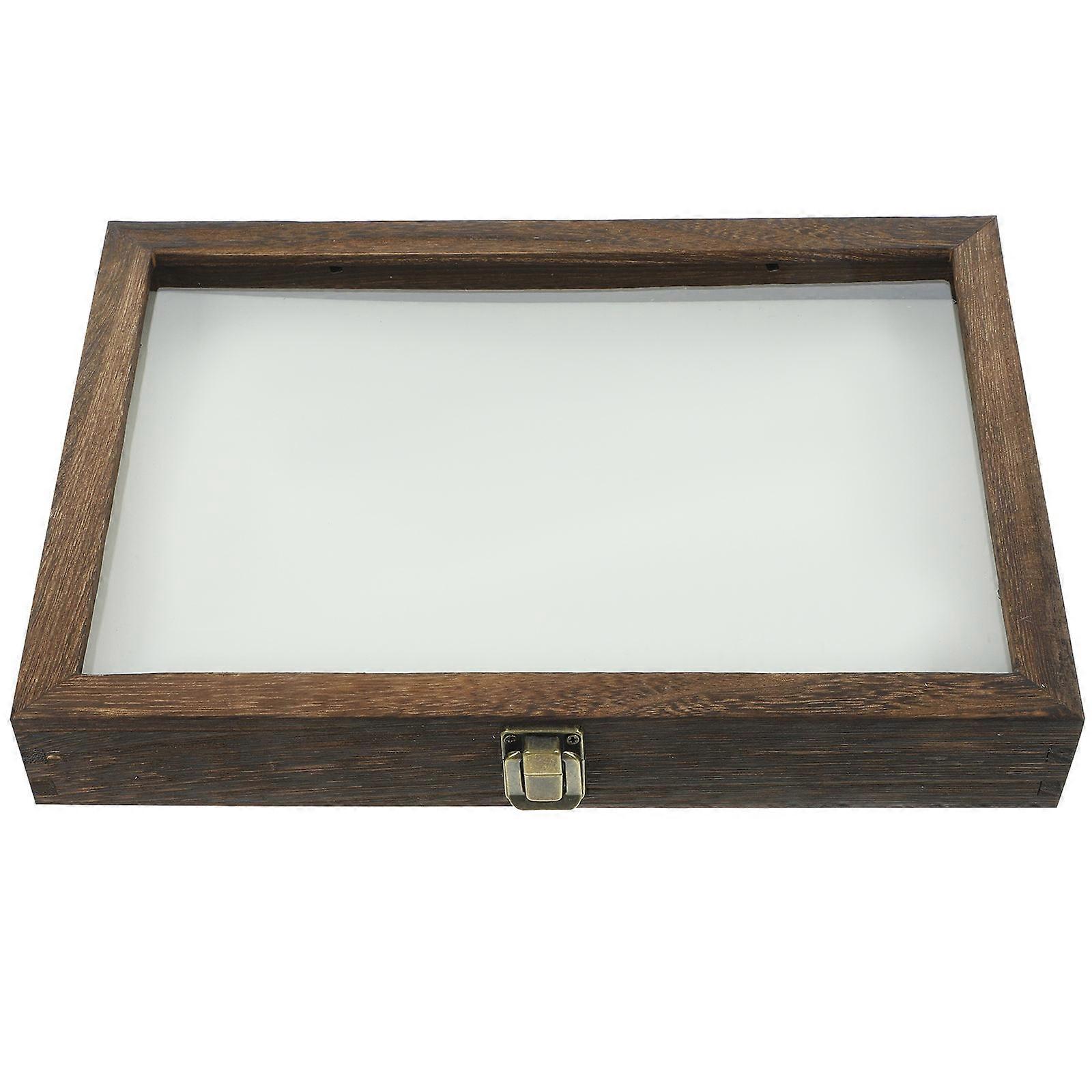 1 Set Vintage Specimen Display Case Plant Specimen Box Specimen Container with Mat