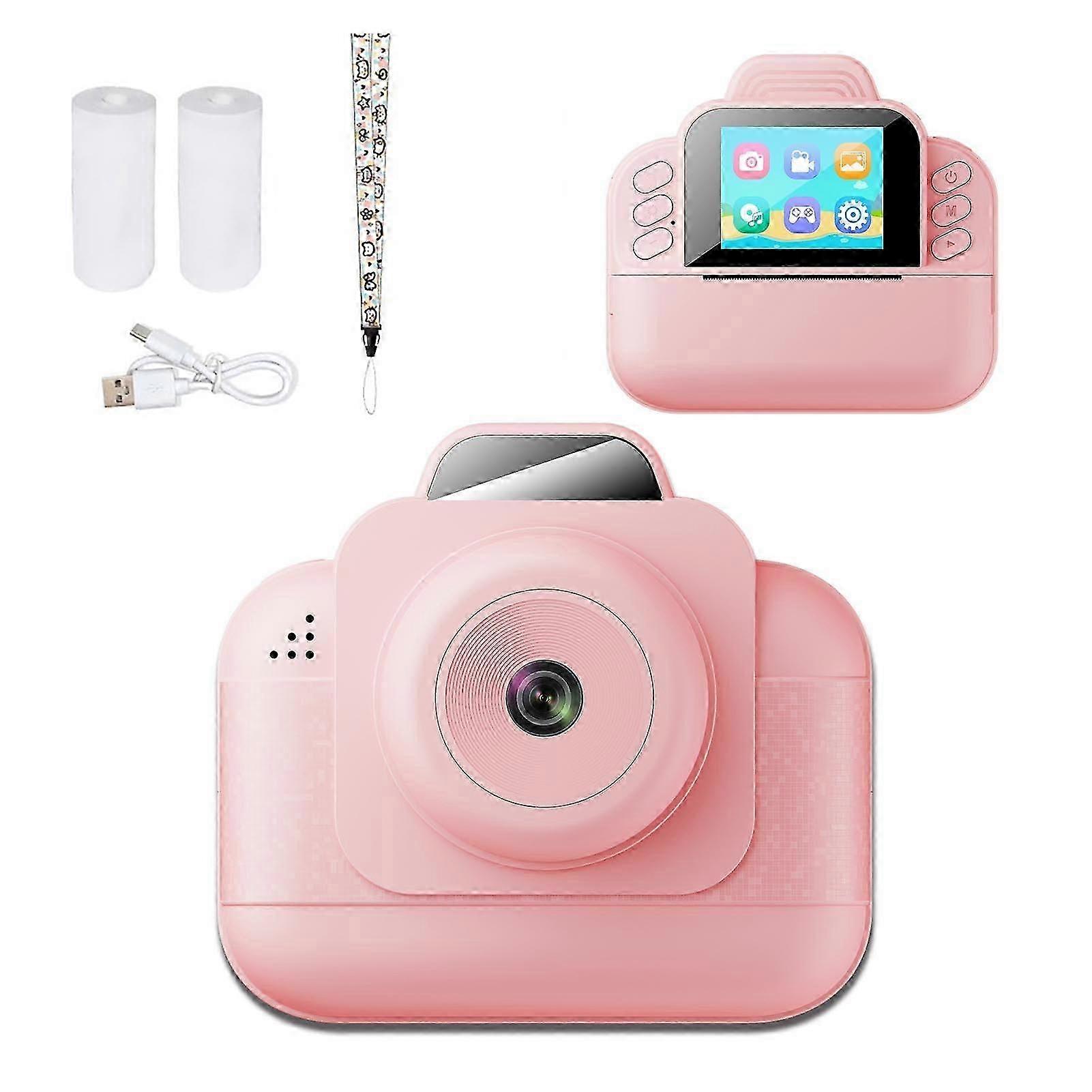 Instant Print Camera with Thermal Printing - 1080P HD Video, 2.4" Screen, (Pink) 2025