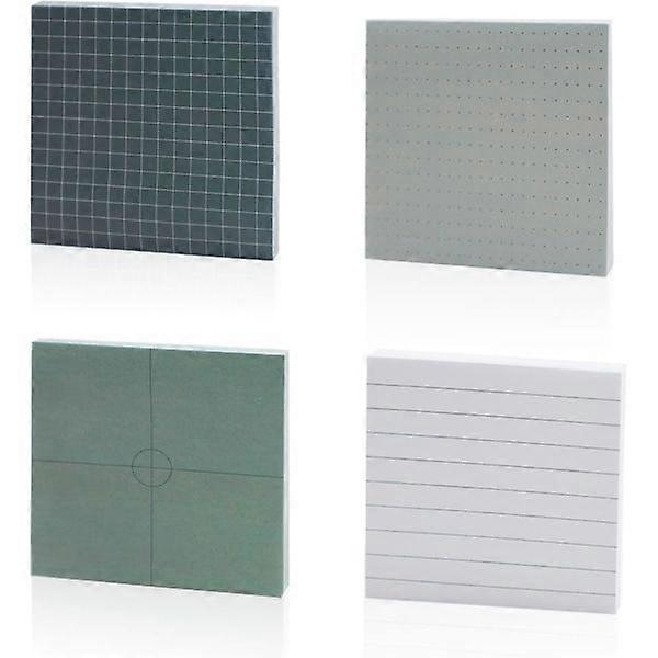 4-pack 240 Sheets Creative Sticky Notes, Self-Adhesive Notepads, Stickies with Dot Grid, Grid Pattern, Lines, Four Quadrants, Style B