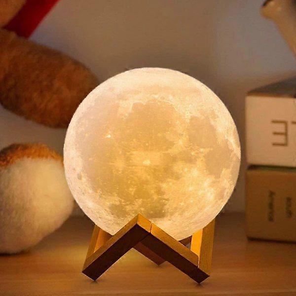 Upgraded version of moon lamp with timer 3D printed moon night light 16 colors ribbon stand remote control USB charging gift