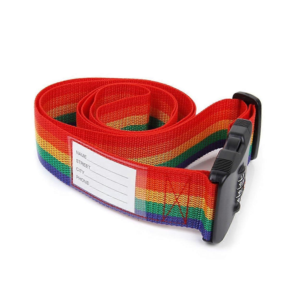 Luggage Straps Adjustable Strap With Password Combination Lock, Travel Suitcase Belt Compatible With Most Suitcases