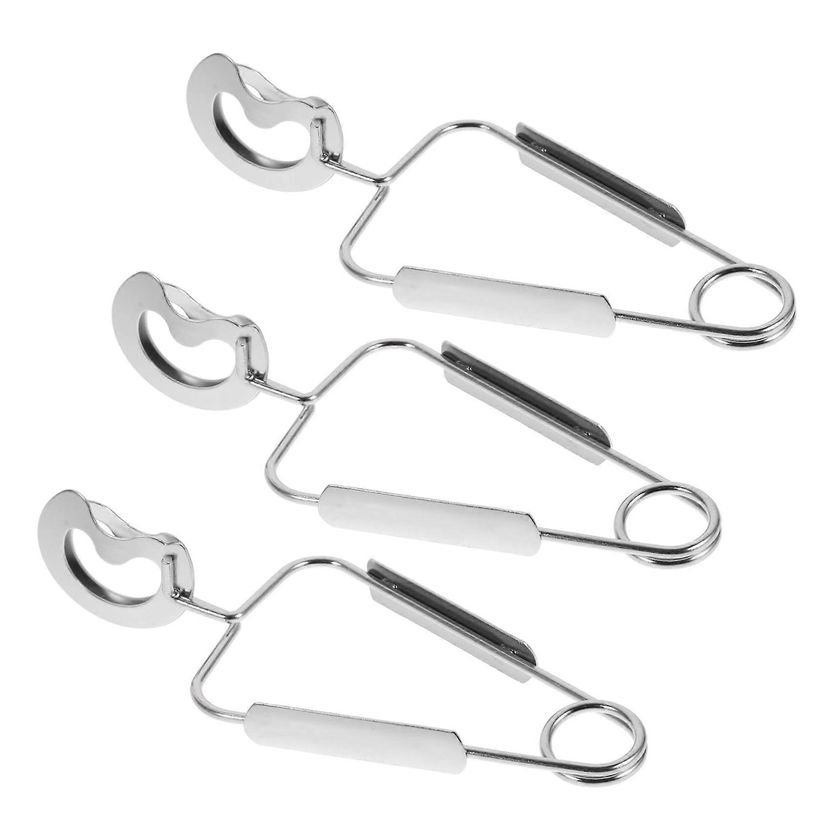3 pieces of ergonomic heatresistant serving tongs for shellfish, compact and easy to handle for use.