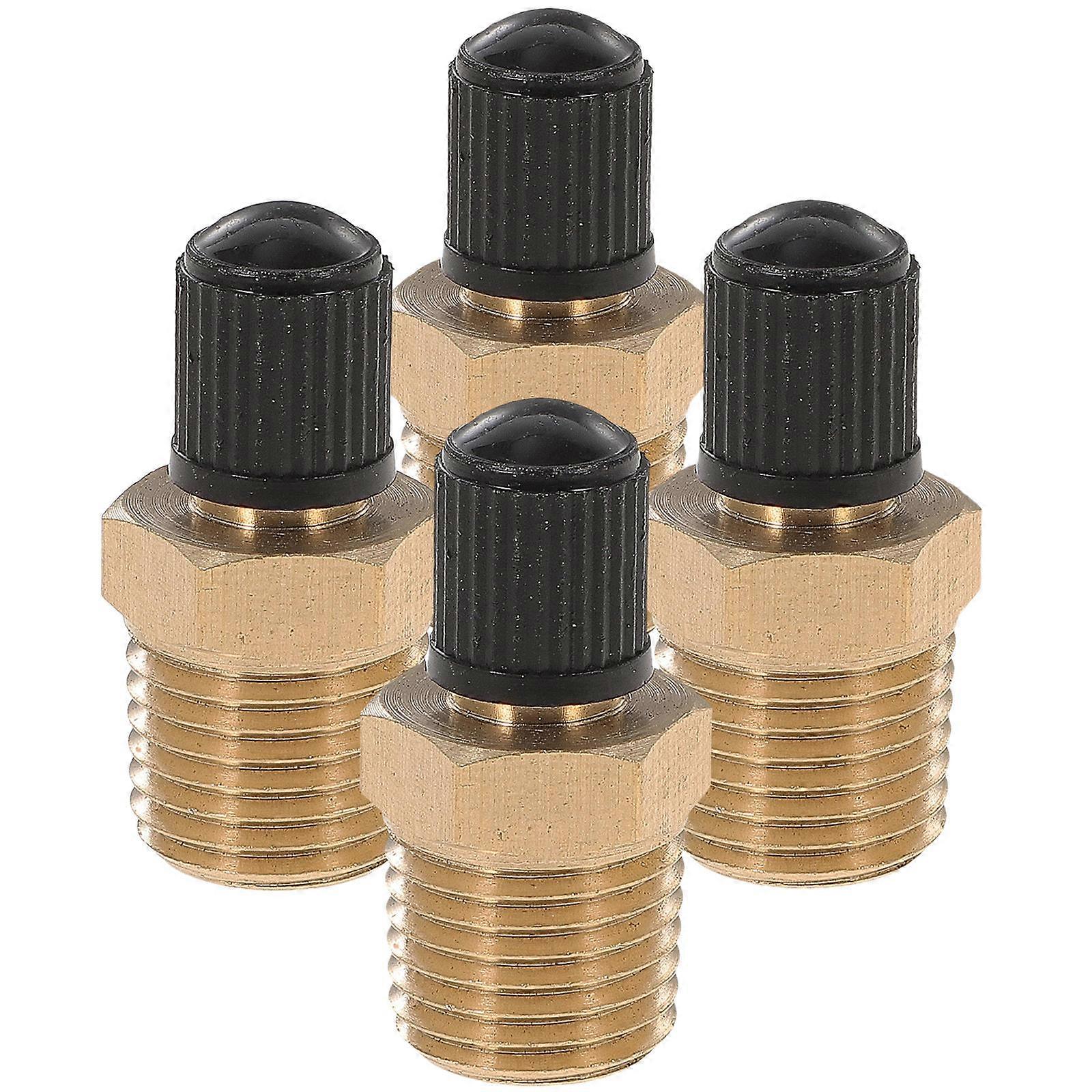 4pcs Brass Pressure Tank Valves Durable Replacement for Water Tanks, Air Compressors & Inflation Tools, Easy Installation & Leak Proof Sealing