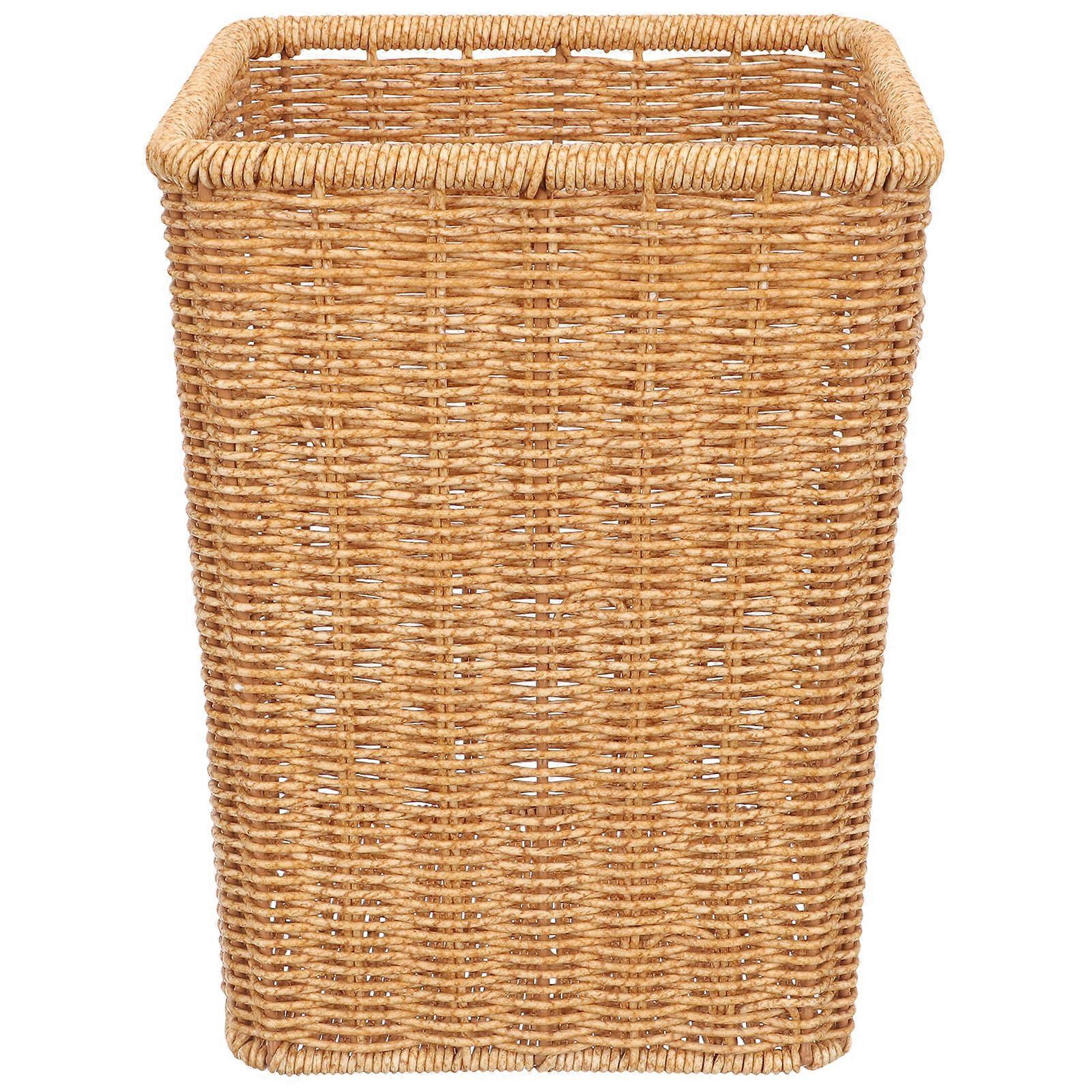 Practical Woven Trash Can, Designed for Laundry Room and Versatile Use Around Home