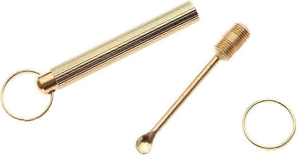 5Pcs Folding Type Copper Ear Spoon, Ear Spoon, Portable Ear Tool Attached Key
