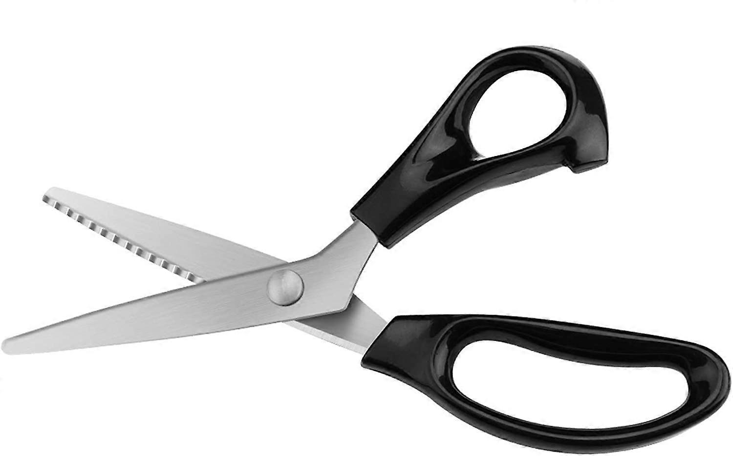Fabric Scissors 23.5 cm Pinking Scissors Stainless Steel Handle for Cutting Fabric, Textiles, Clothing, and Paper