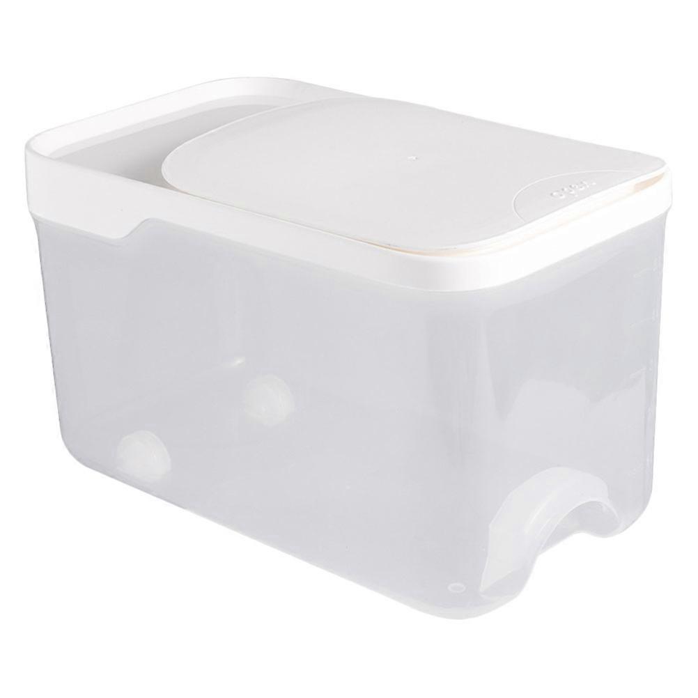 White PP Plastic Rice Container with Sealed Lid for Storage Use Moisture Proof Dust Proof Includes Measuring Cup