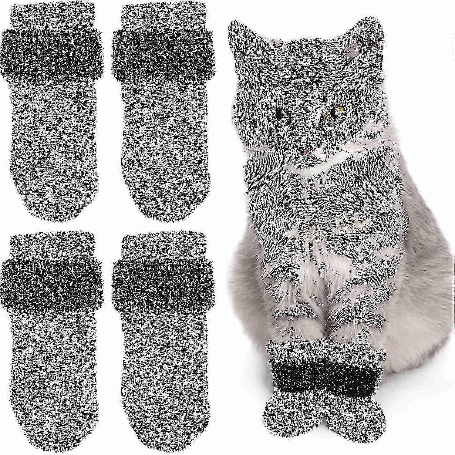 猫の足カバー 4個入り 傷防止 猫の足カバー 子猫の足カバー 猫のブーツ 靴 靴下 爪キャップ