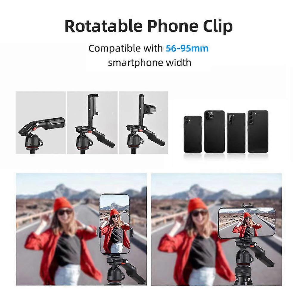 Portable Photography Tripod for Camera and Phone - Lightweight, Adjustable, with Phone Clip