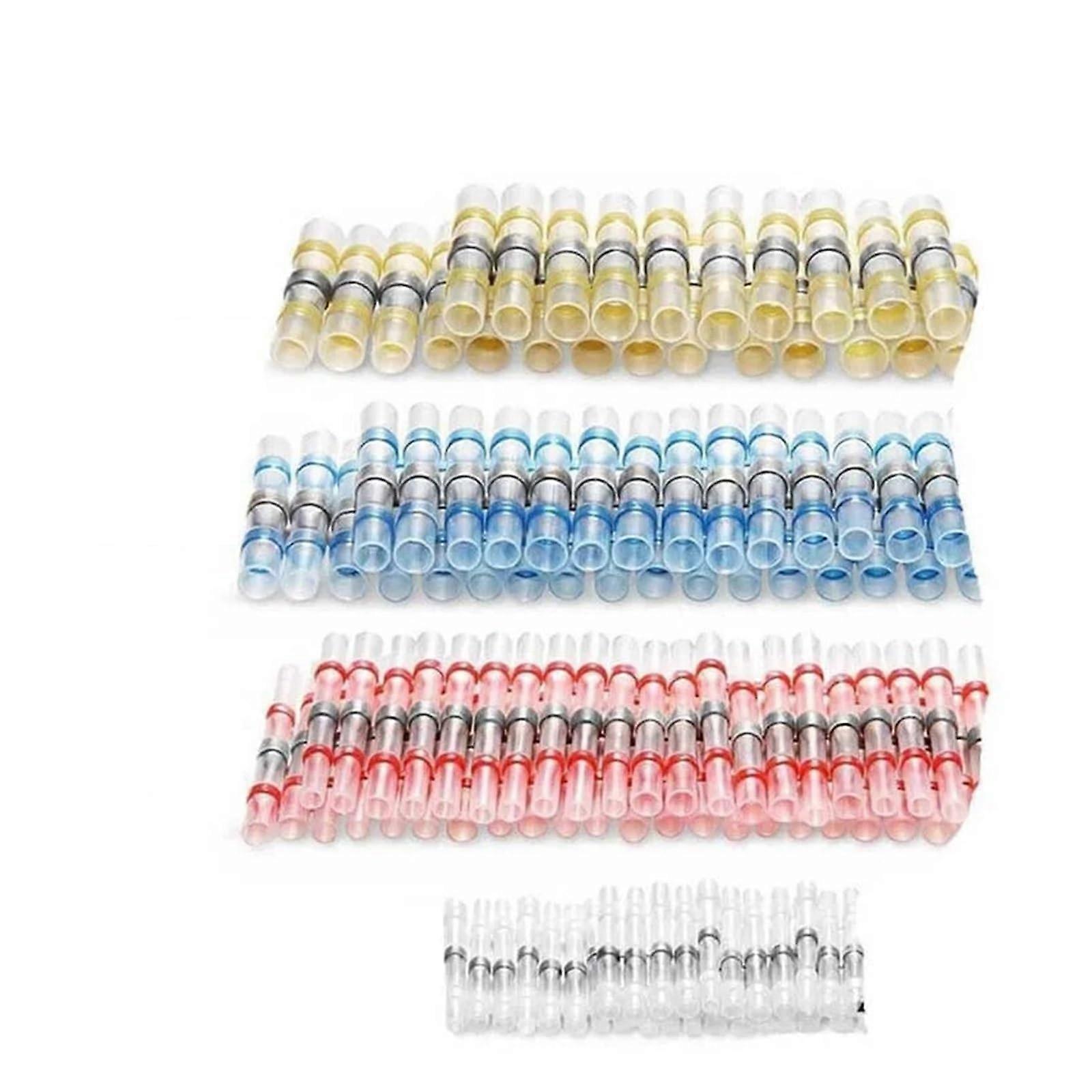 100pcs Solder Seal Wire Connectors Heat Shrink Insulated Electrical Wire Terminals Butt Splice Cable Crimp Ref: 4751