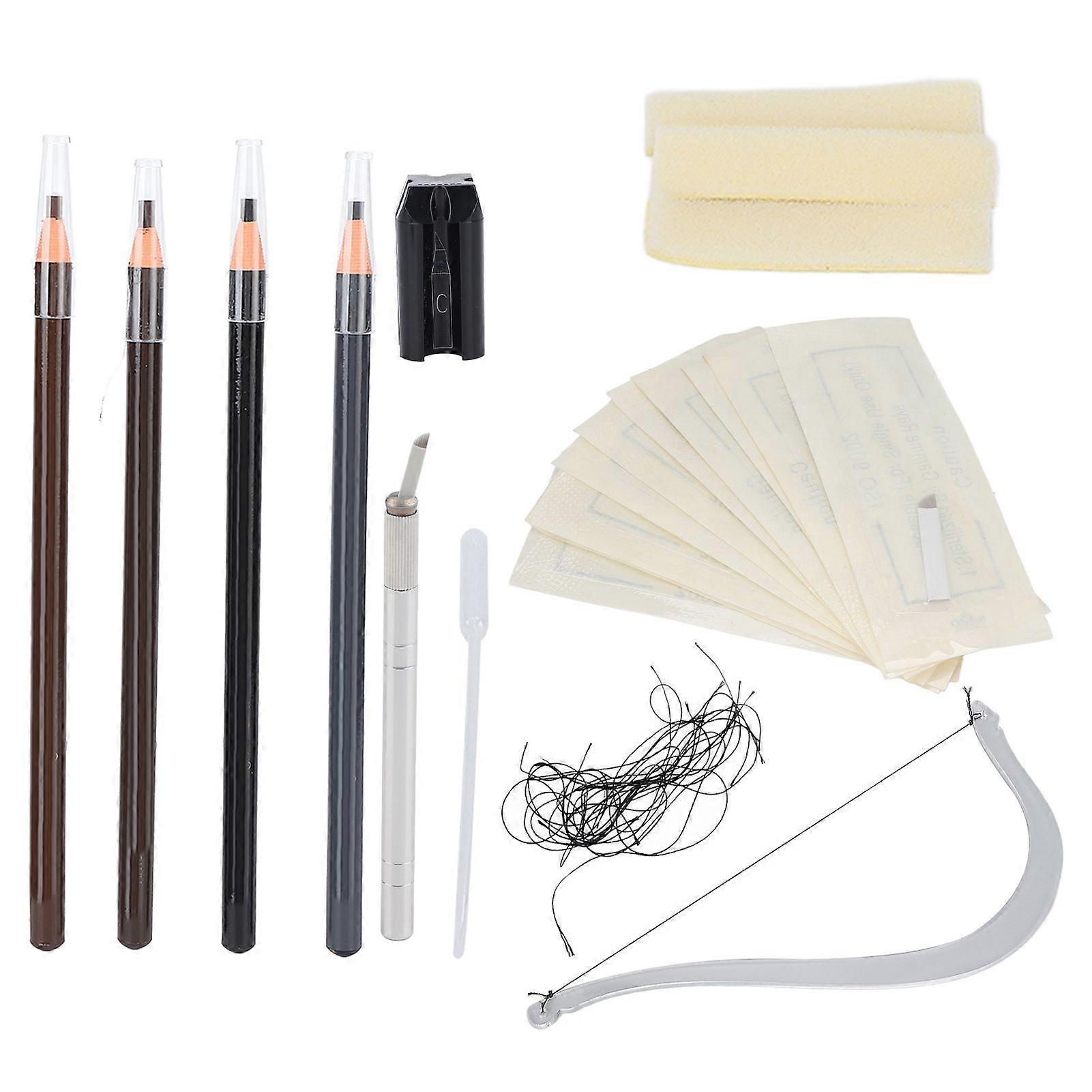 2025 Latest Model Microblading Kit Novice Eyebrow Line Marker Ruler Eyebrow Pe...