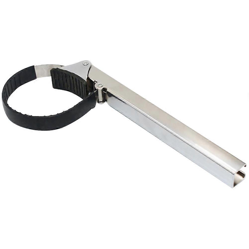 Nonslip Wrench Adjustable Belt Type Repair Hand Tools Silver 19X5cm Field Use 1Set