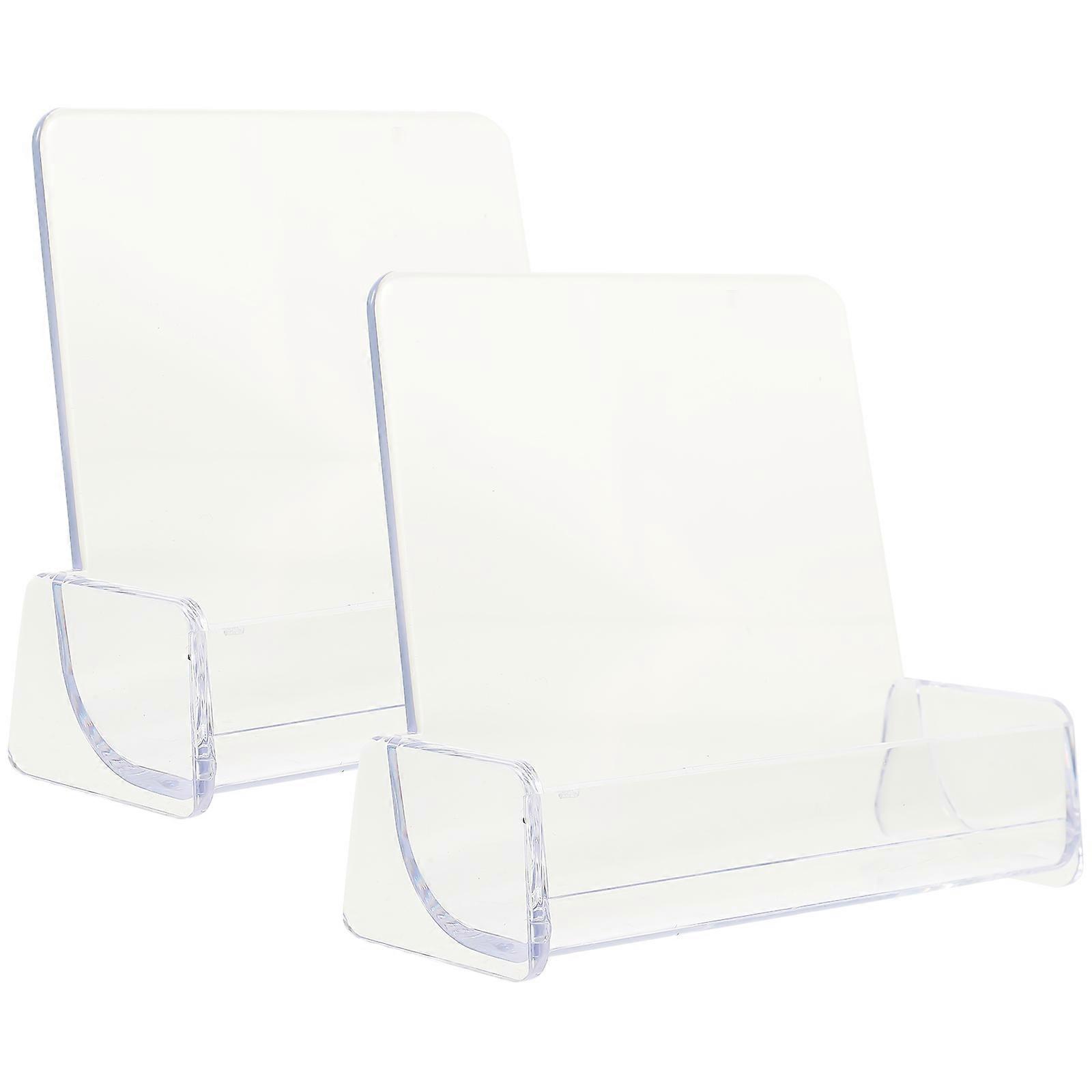 Transparent Card Holder Multi Function Desktop Business Card Organizer for Office Storage and Display, Compact Design