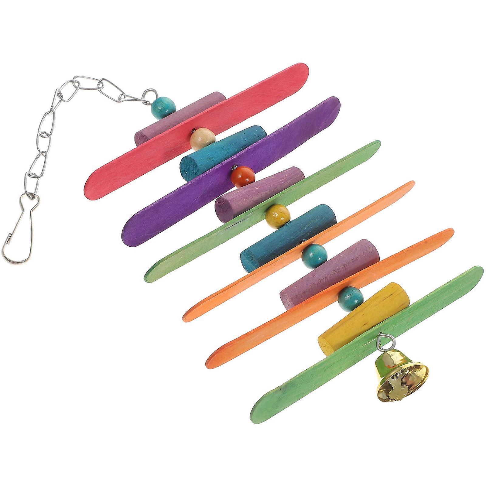 Bird Toy Parrot Foraging Toy Hanging Chewing Interactive Playthings Multi 15x36cm Beak Maintenance 1Set