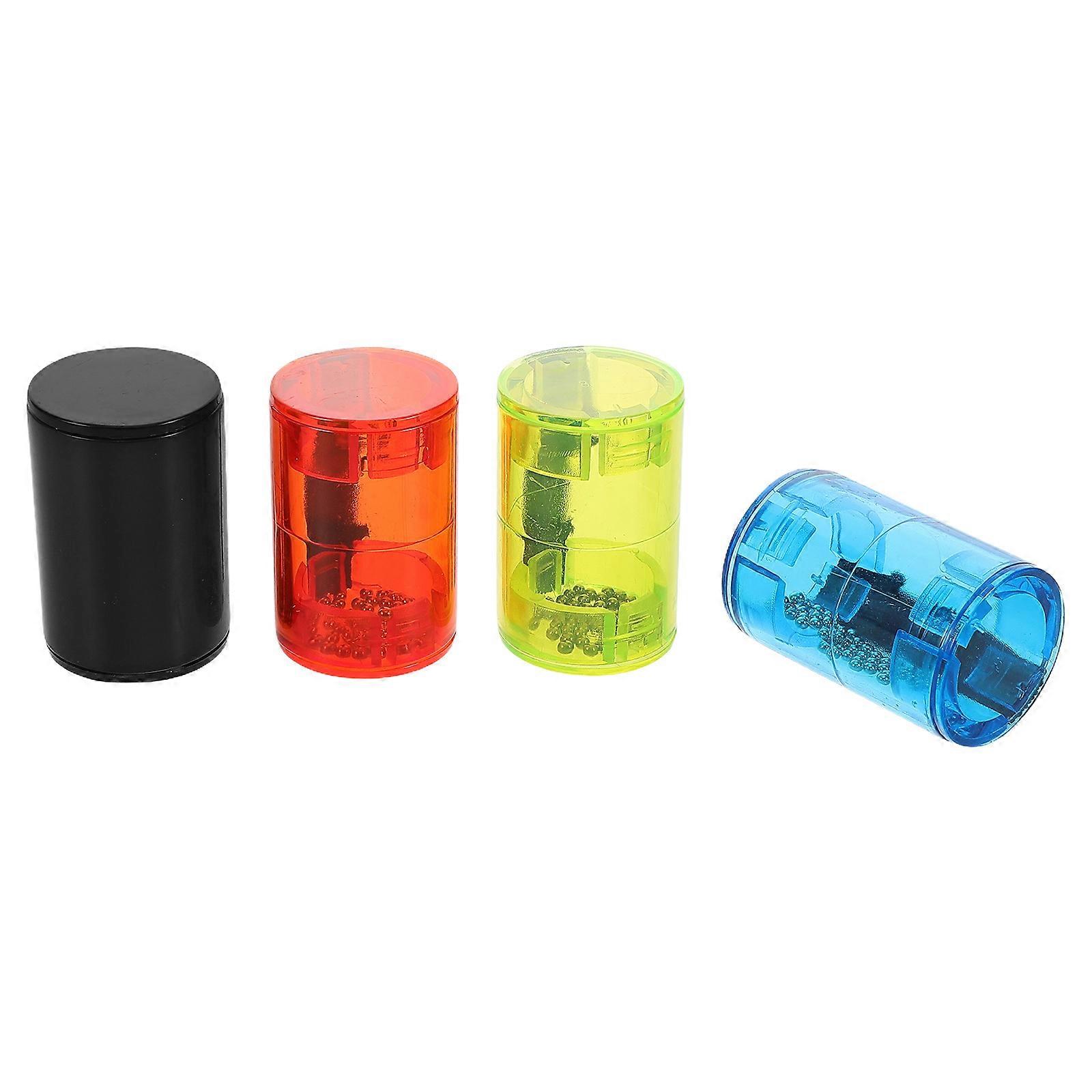 4pcs Ukulele Finger Sand Bells Plastic Rhythm Hammers Lightweight Durable Percussion Instruments for Guitar Mandolin Banjo Cajon Bands