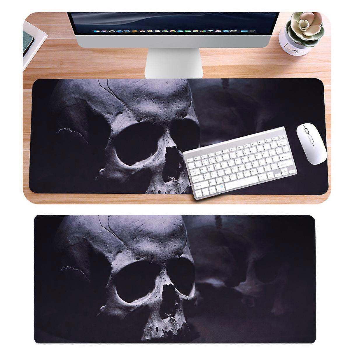 Gaming Mousepads Large Mouse Pad With Halloween Scary Skull Pattern 40x90x0.3cm Water-resistant 1Pack