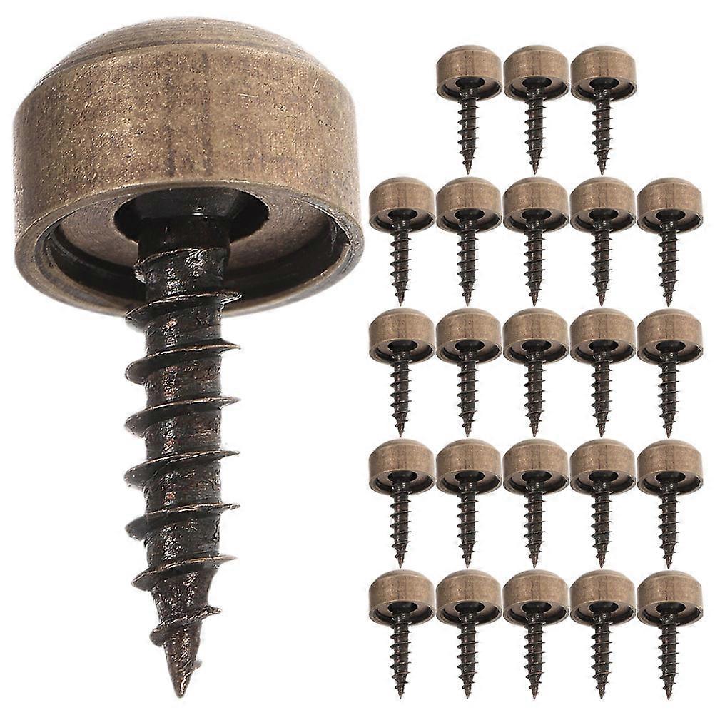 Copper Decorative Screw Caps with Screws – Durable Fastening Hardware for Furniture and Fixtures, 24pcs Set