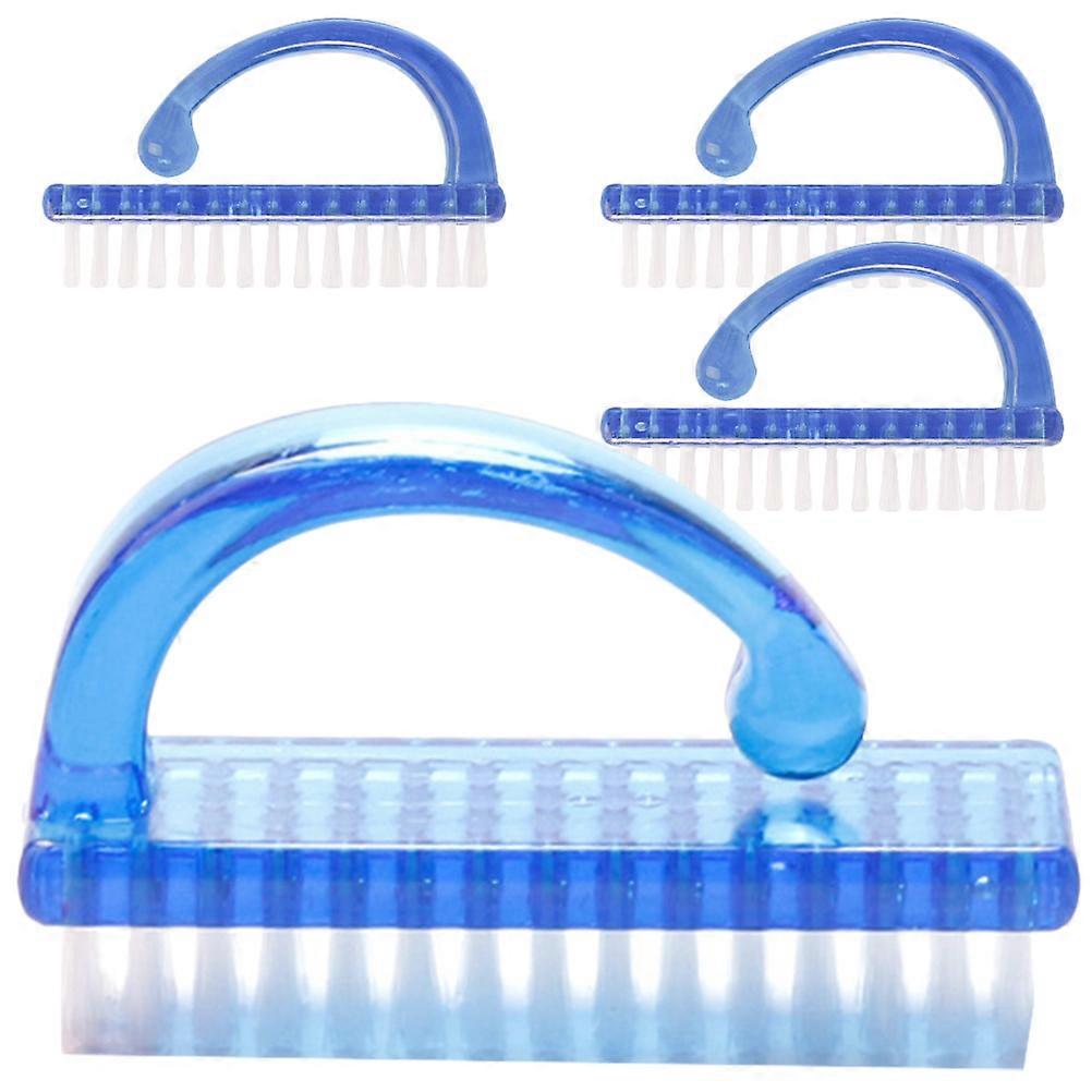 Finger Nails Scrub Brushes Lightweight Design For 4Pcs