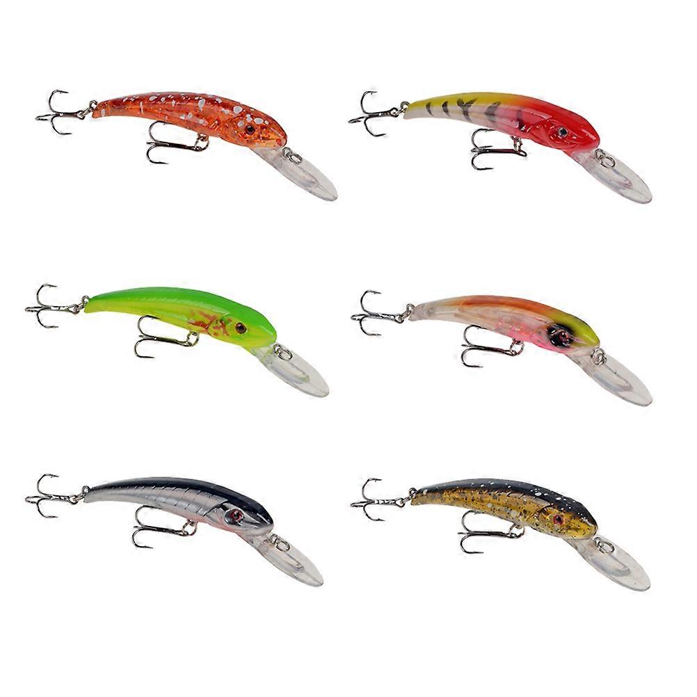 Fishing Tackle Kit Replicates Real Fish 9x2x1cm 6Pcs For Around Brush