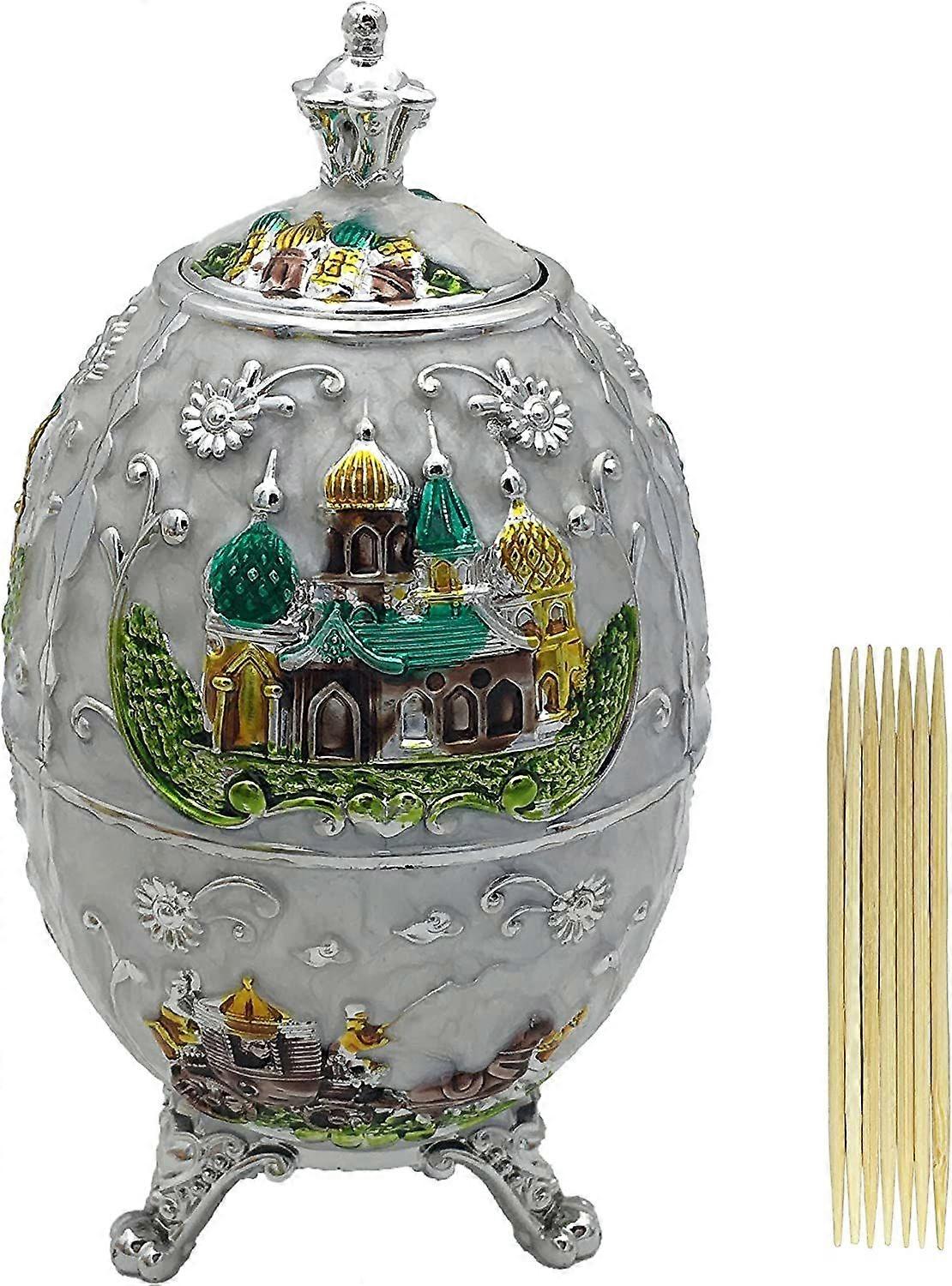 حامل المسواك قابل للسحب المسواك موزع الخيزران خشبي المسواك 7 قطع (أبيض فضي اللون)