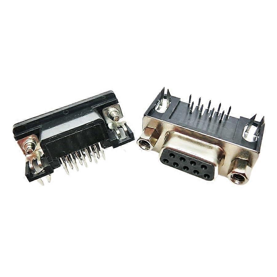 2pcs DR9 Female Jack with Cover DB 9P Jack Adapter Connector 2 Rows Wire Solder Type RS232 Ref: 5993