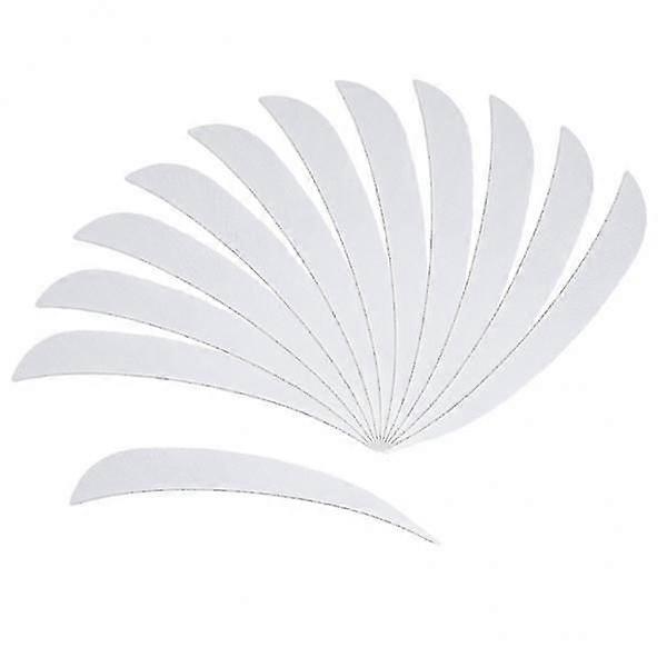 5x12 Pieces Archery Hunting Arrow Feather Fletching Right Wing Fletches 4 inch White