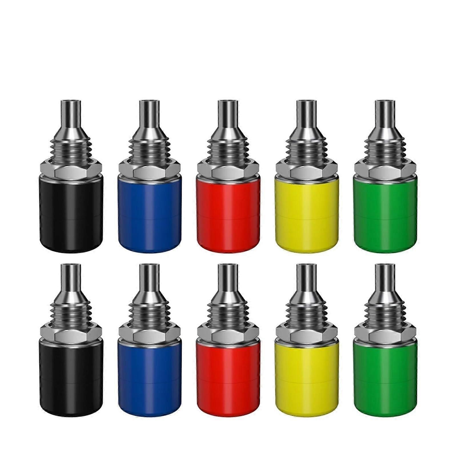 Banana Jack 4 mm Binding Post Connection Speaker Connection 10 Pieces Mixed Colors Electrical Test Hole DIY Parts