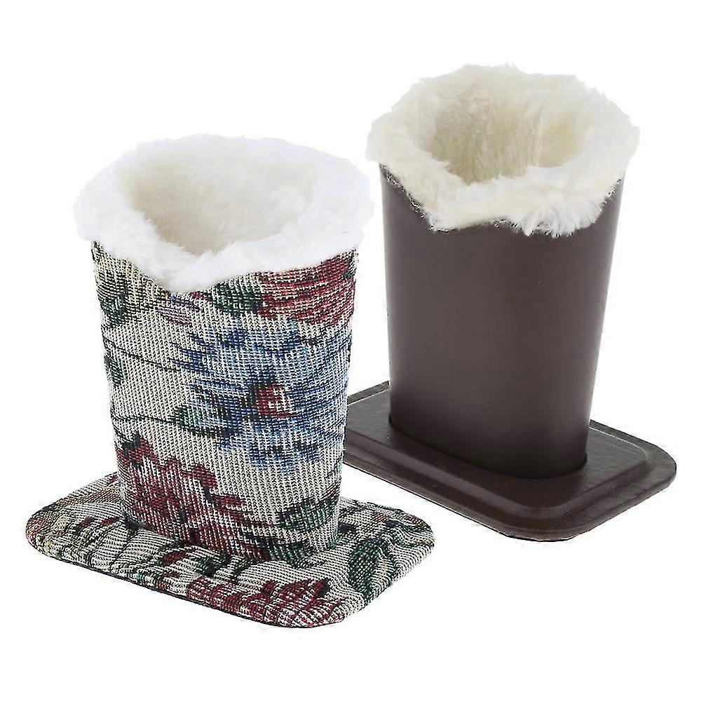 Portaocchiali in pelle PU foderato in peluche + portapenne in cotone