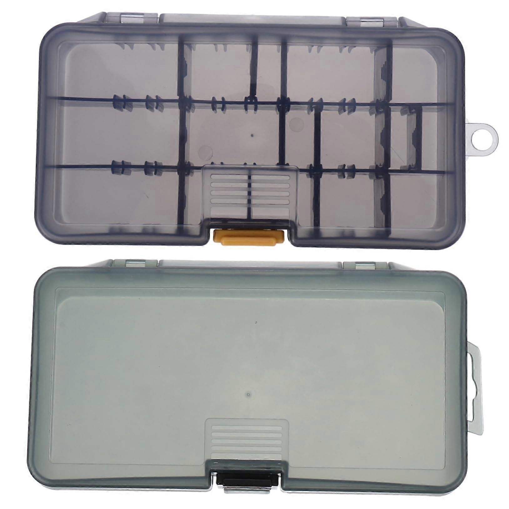 2piece compartment storage container for fishing bait and accessories, durable and portable for anglers and outdoor activities.
