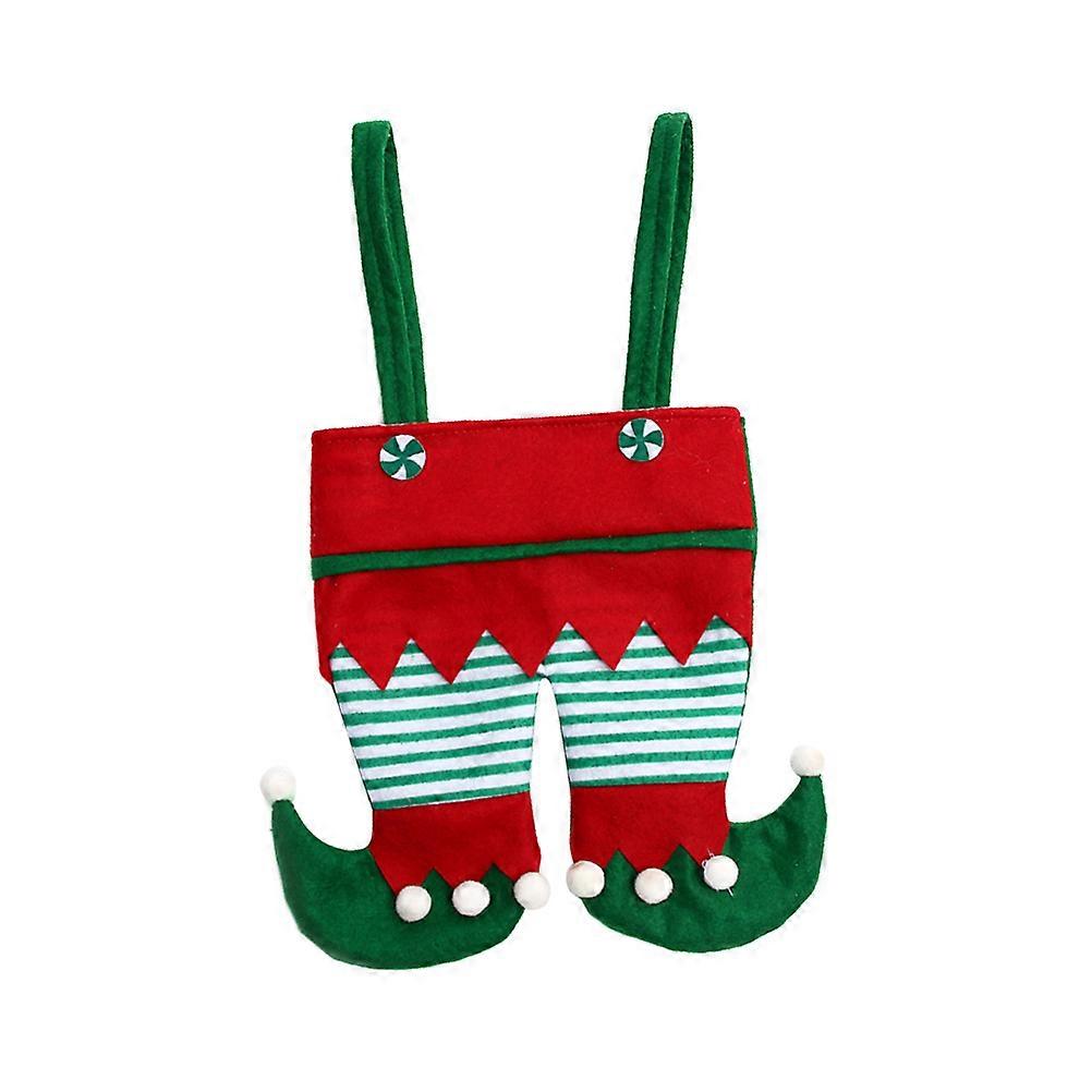 Tiny Candy Bags Cartoon Christmas Portable Candy Bags Rectangular Shape Green Color 1Pcs