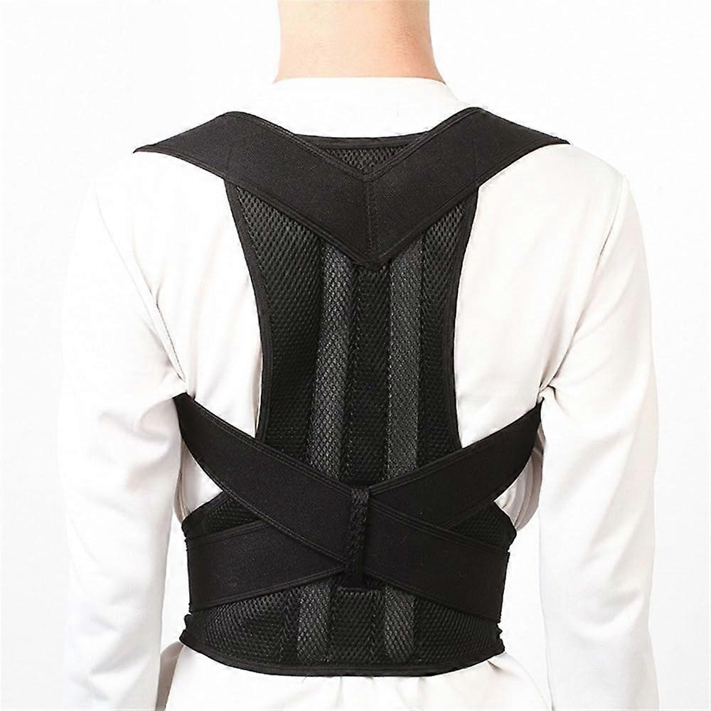 OrthoShape Back Posture Trainer Adjustable Lumbar Support Belt for Men and Women, Black Size S
