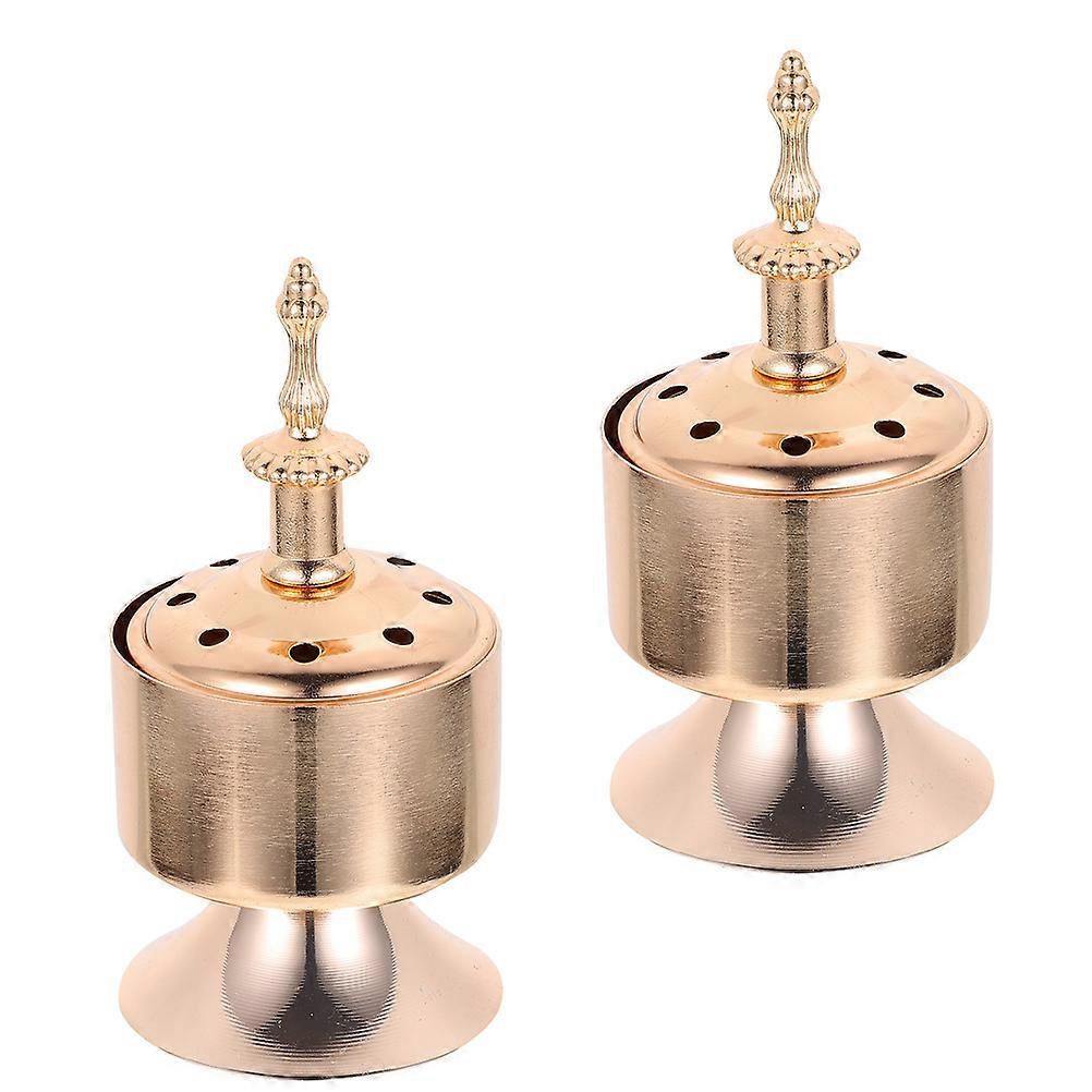 Buddhist Censer Iron Incense Burner Holding Cone-shaped Incense 2Pcs