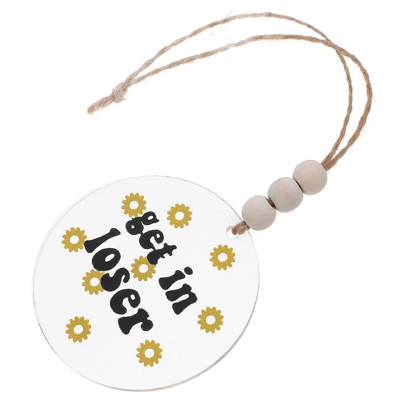 Car Hanging Decoration Car Rearview Mirror Pendant Rearview Mirror Decoration Multi-colored Round Beads 3.1×3.1×0.1in 1 Piece