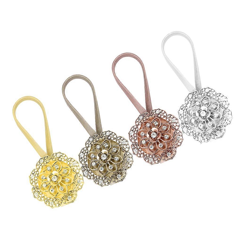Curtain Clips For Drapes Holding Curtains Simple Flower Design 4Pcs