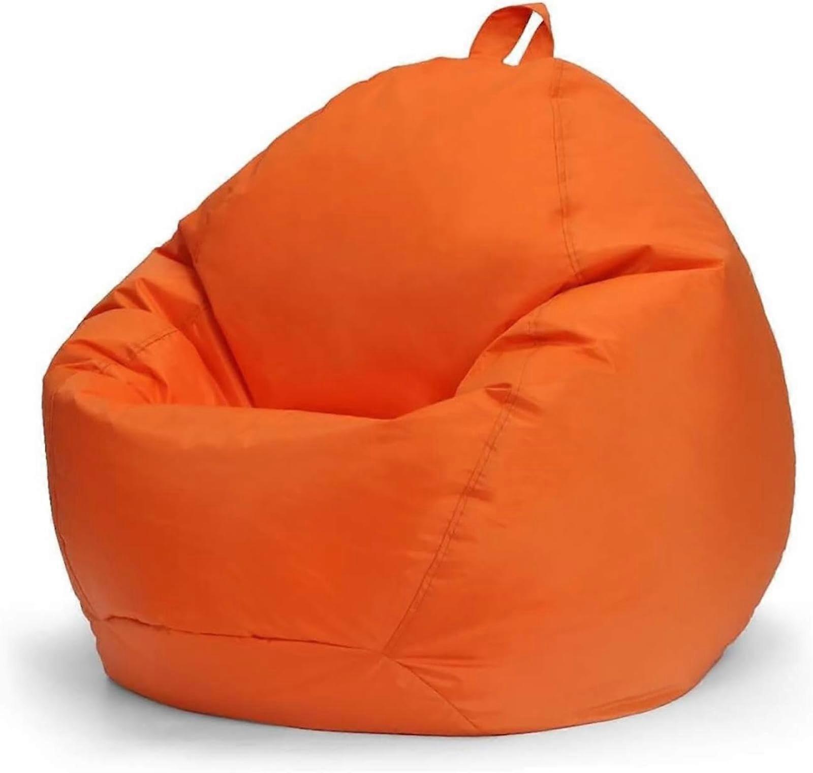 Red Bean Bag Cover - Oxford Cloth for Plush Toys or Memory Foam - Orange Color, No Filler, Living Room Seating