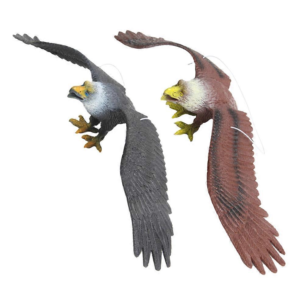 Eagle Toy Realistic Eagle Model Toys Simulation Eagle Figurines Bird Animal Models Home Decoration 37.00X15.50X7.00CM Educational 2Pcs