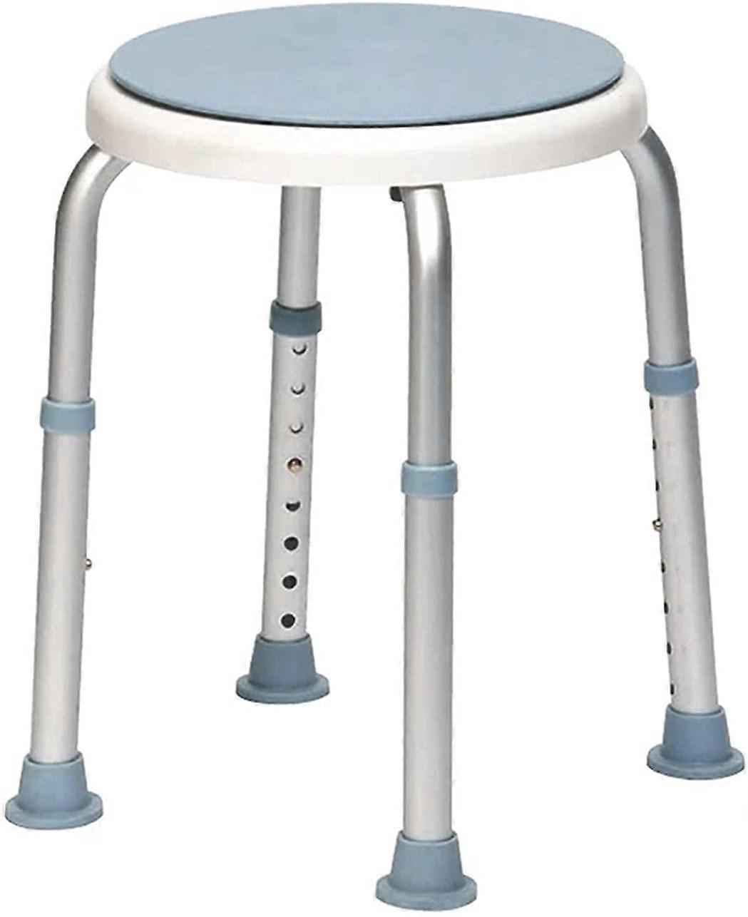 Swivel Shower Stool, Adjustable Height, NonSlip, for Disabled and Elderly, Blue