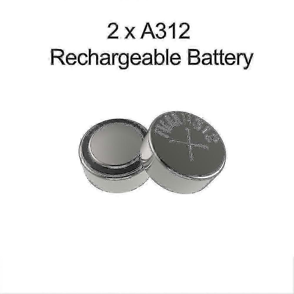A312 Rechargeable Hearing Aid Battery Kit (2-Pack) - Includes Fast Charging Station