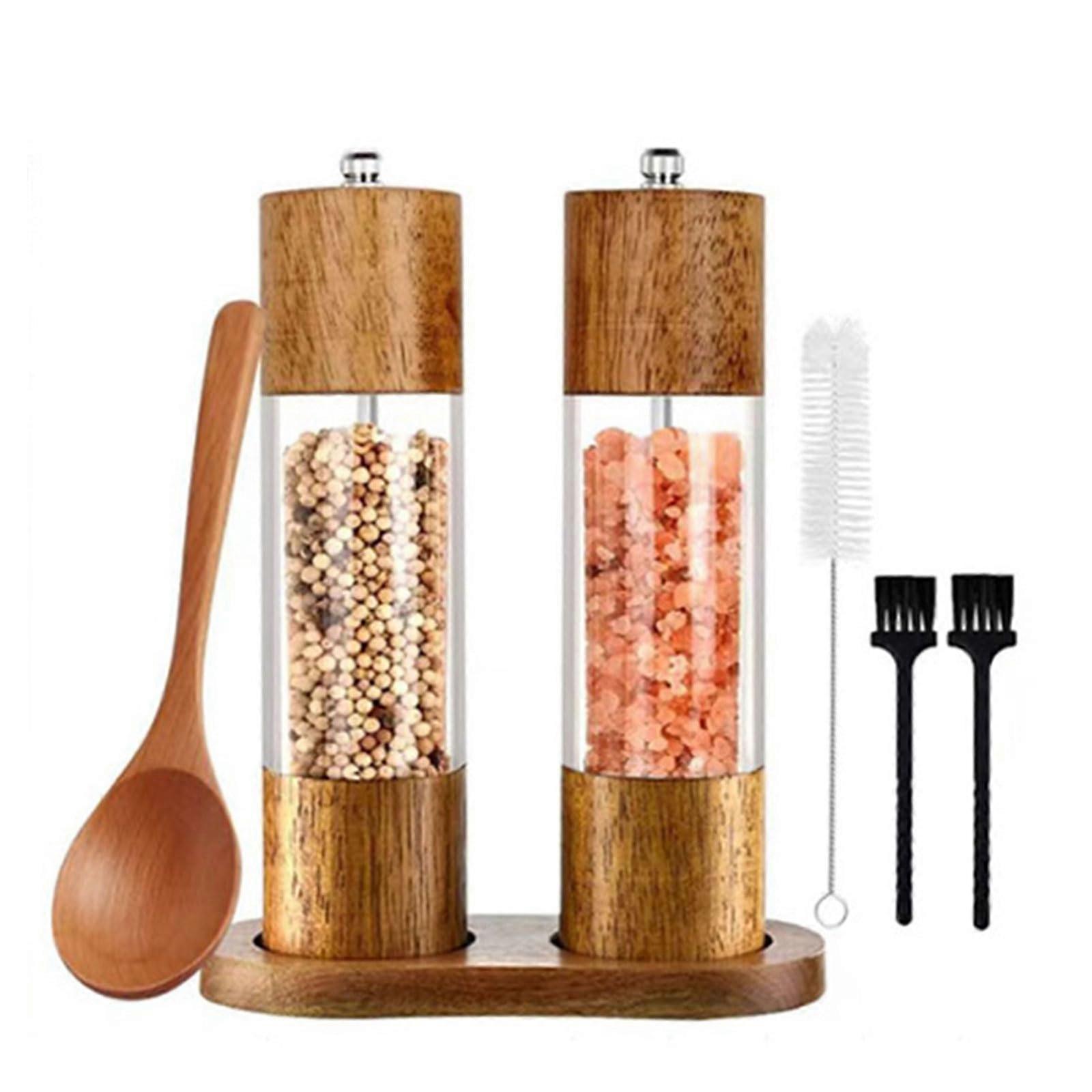 Manual Salt and Pepper Grinder Set Adjustable Coarseness Mill Practical Kitchen Tool for Cooking