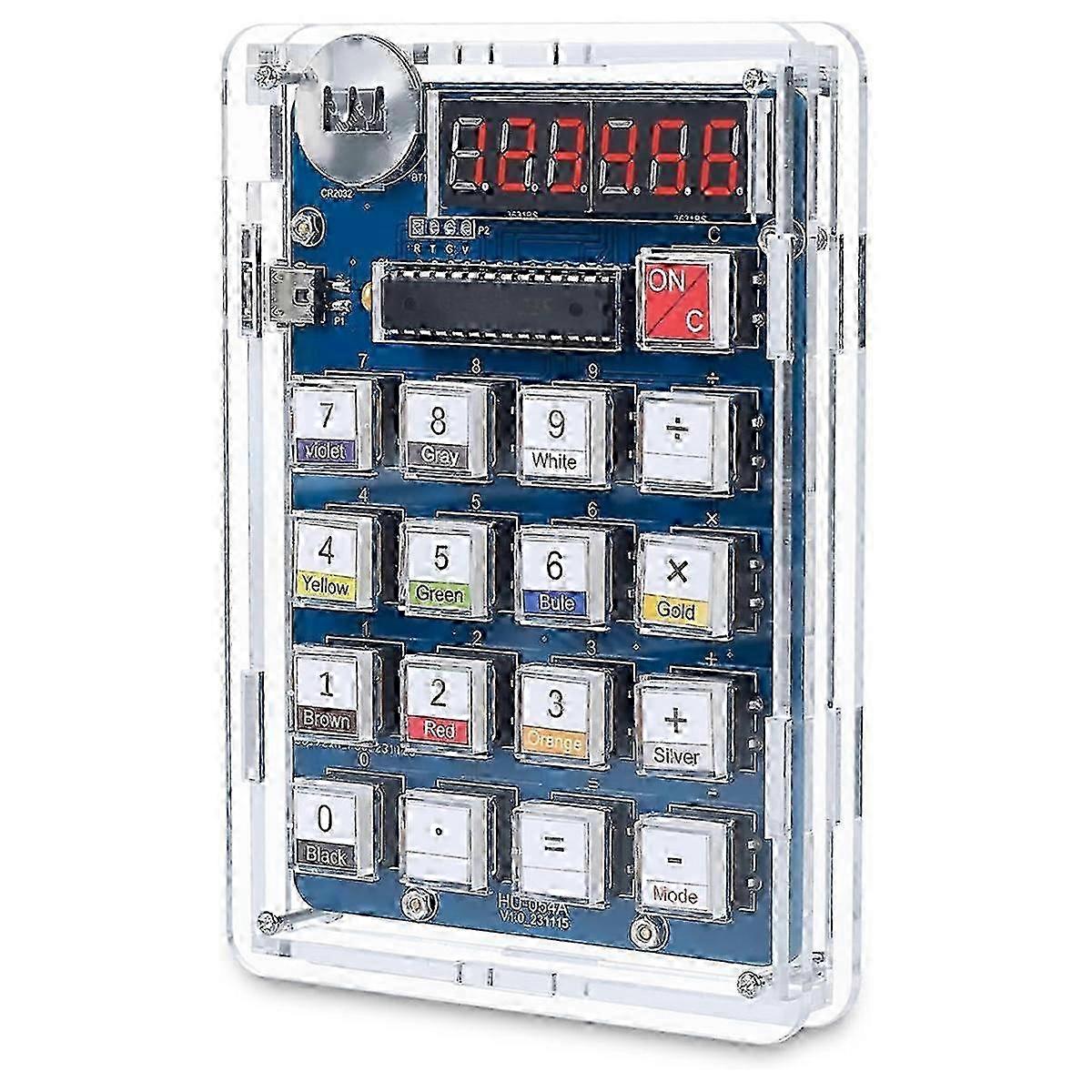 Welding Practice Kit, 6-Digit DIY Calculator Kit USB/Battery Powered Desktop Calculator Project Electronics Kit