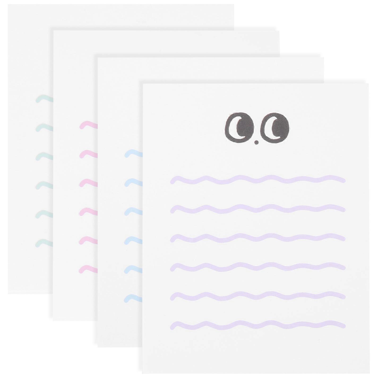Convenient Memo Pads Self-Stick Notes Pads Paper Students Gifting Pink 4Pcs
