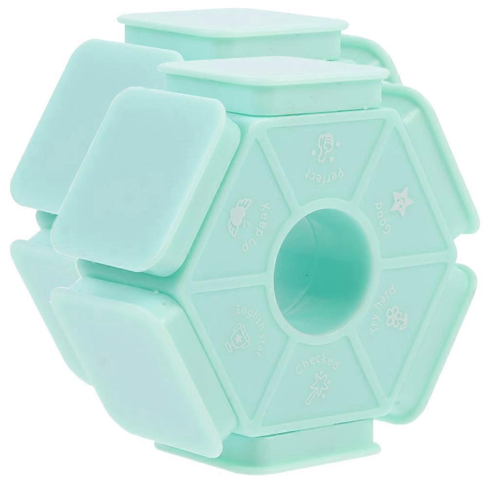 Attractive Diy Stamps Stamper For Craft Projects Paper Crafting Six Sided Light Green 2Pcs
