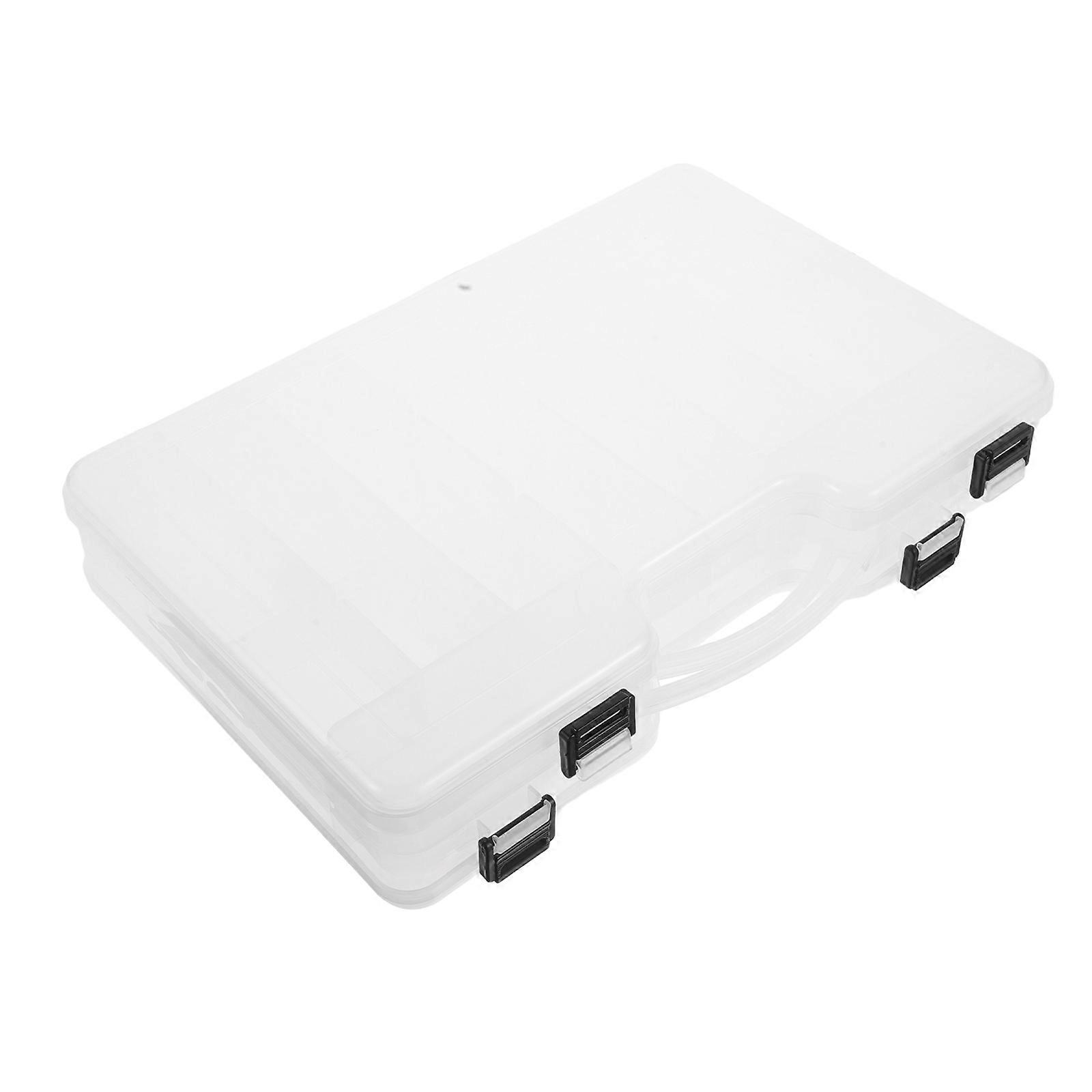 Lightweight Double Sided Fishing Organizer with Large Capacity for Hooks and Accessories – White Storage Box for Efficient Gear Management