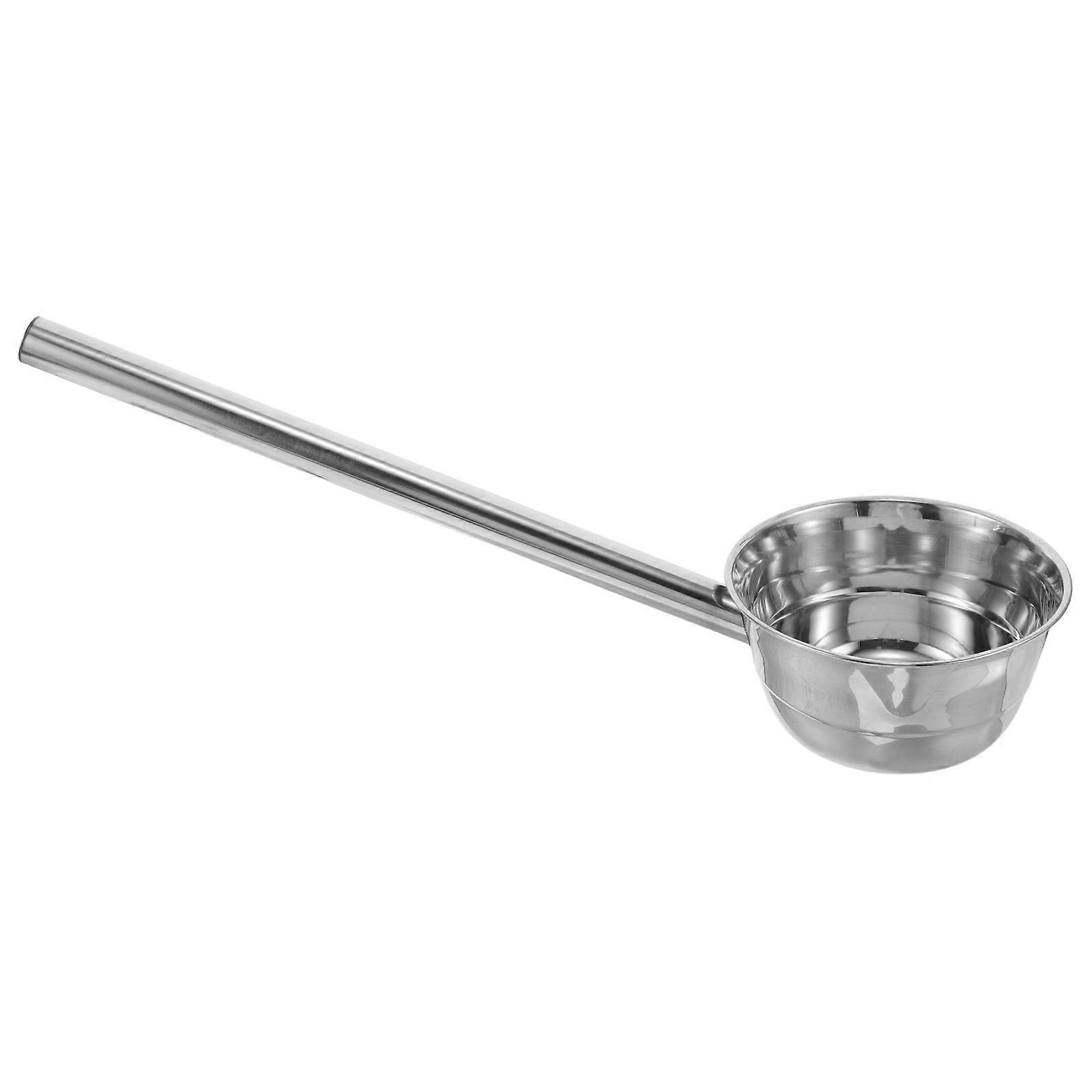 Here's a refined and compelling product description based on your input:

 

**Stainless Steel Ladle with Long Handle – Ergonomic Water Scoop for