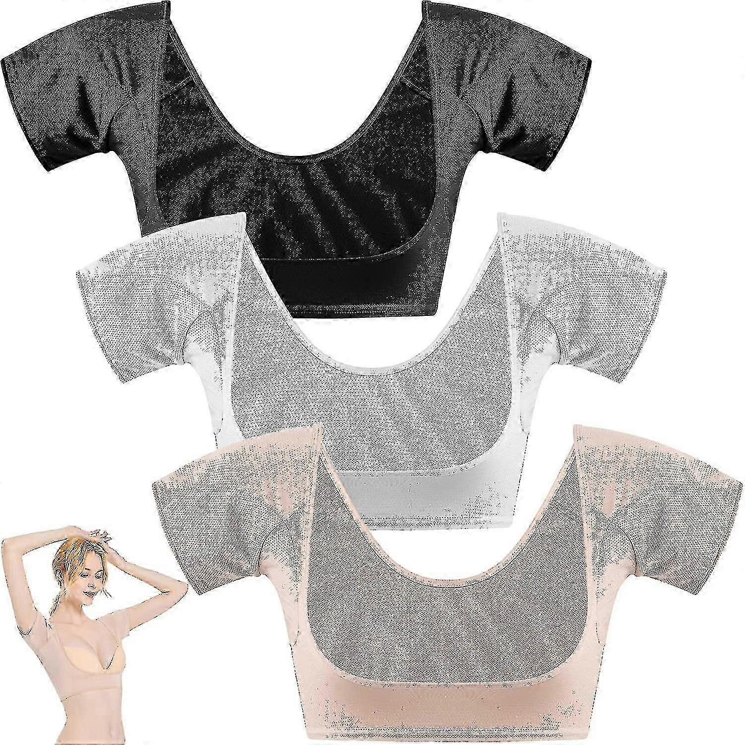 Breathable Sweat Guard Underwear Vest with Washable Armpit Pads